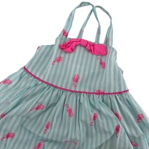 Tommy Bahama Sundress Seahorse Print Striped Sleeveless‎ Dress Size 6